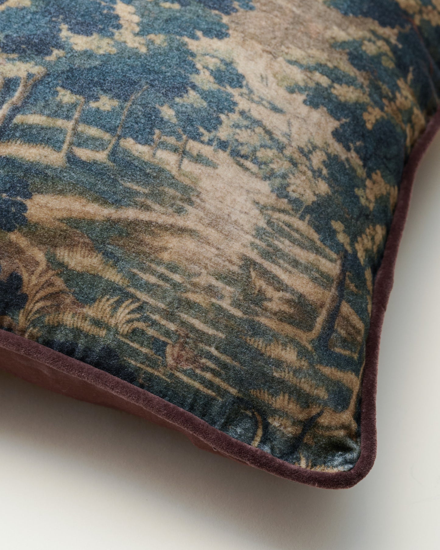 Evergrove Printed Velvet Pillow close up