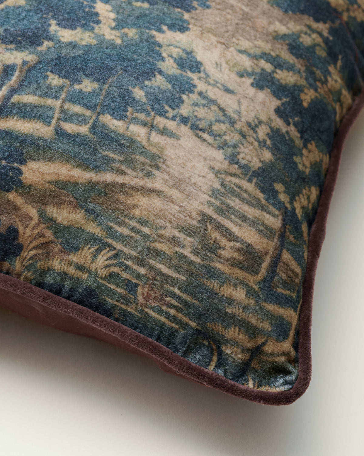 Evergrove Printed Velvet Pillow close up