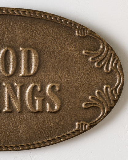 Antique-Inspired Good Tidings Plaque