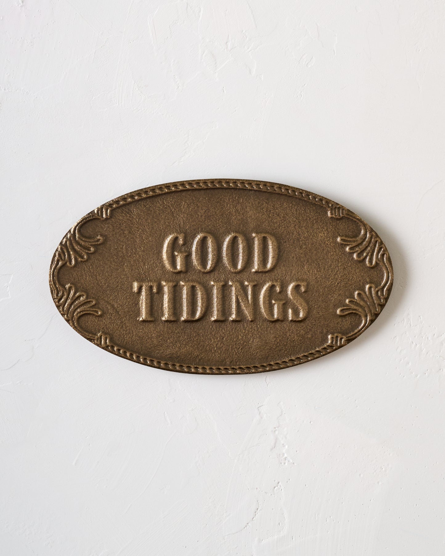 Antique-Inspired Good Tidings Plaque