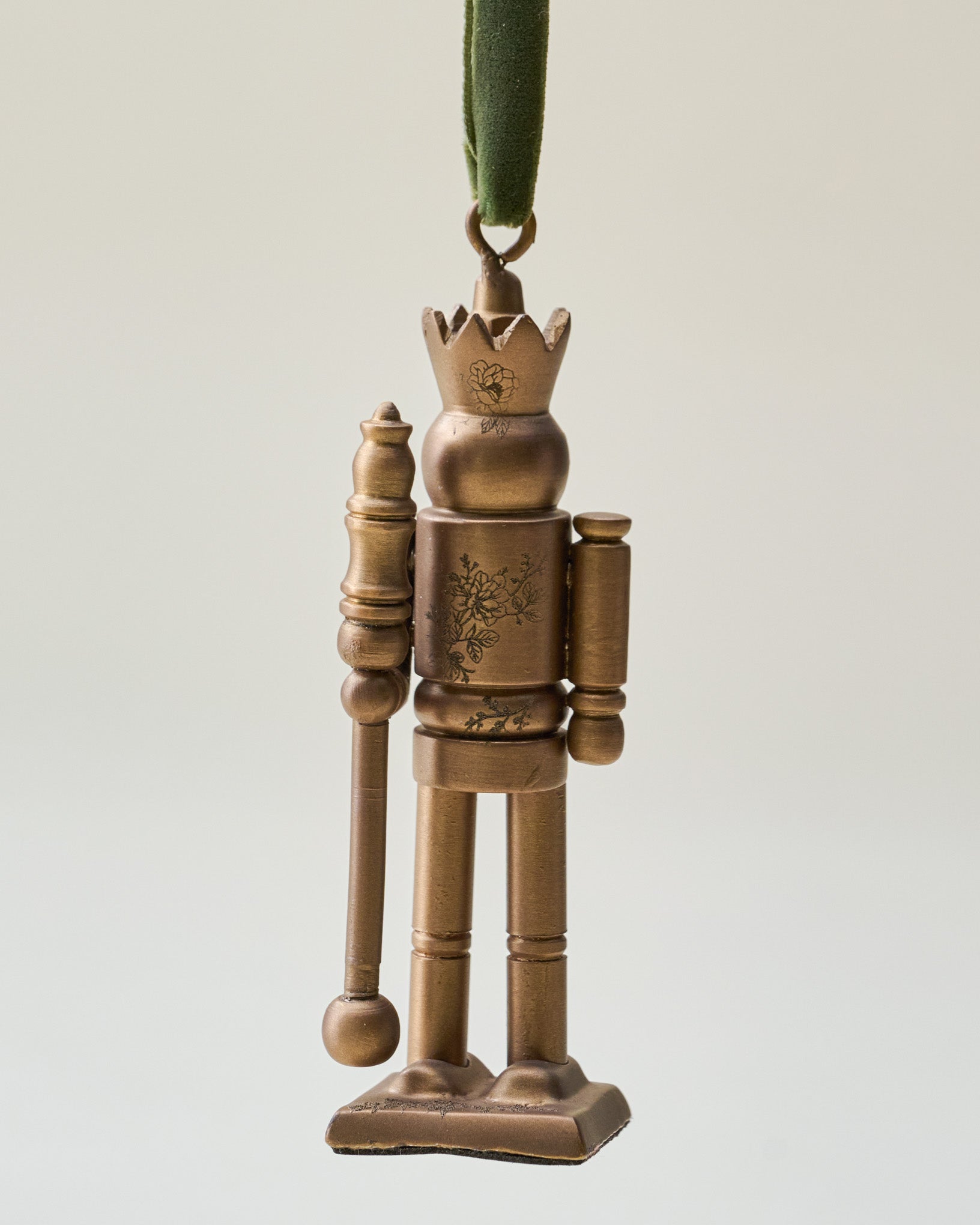 Etched Antique Brass Nutcracker Ornament – Magnolia