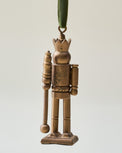 Etched Antique Brass Nutcracker Ornament