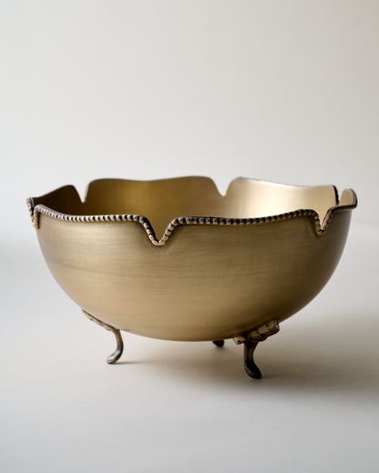 Antique Brass Footed Bowl