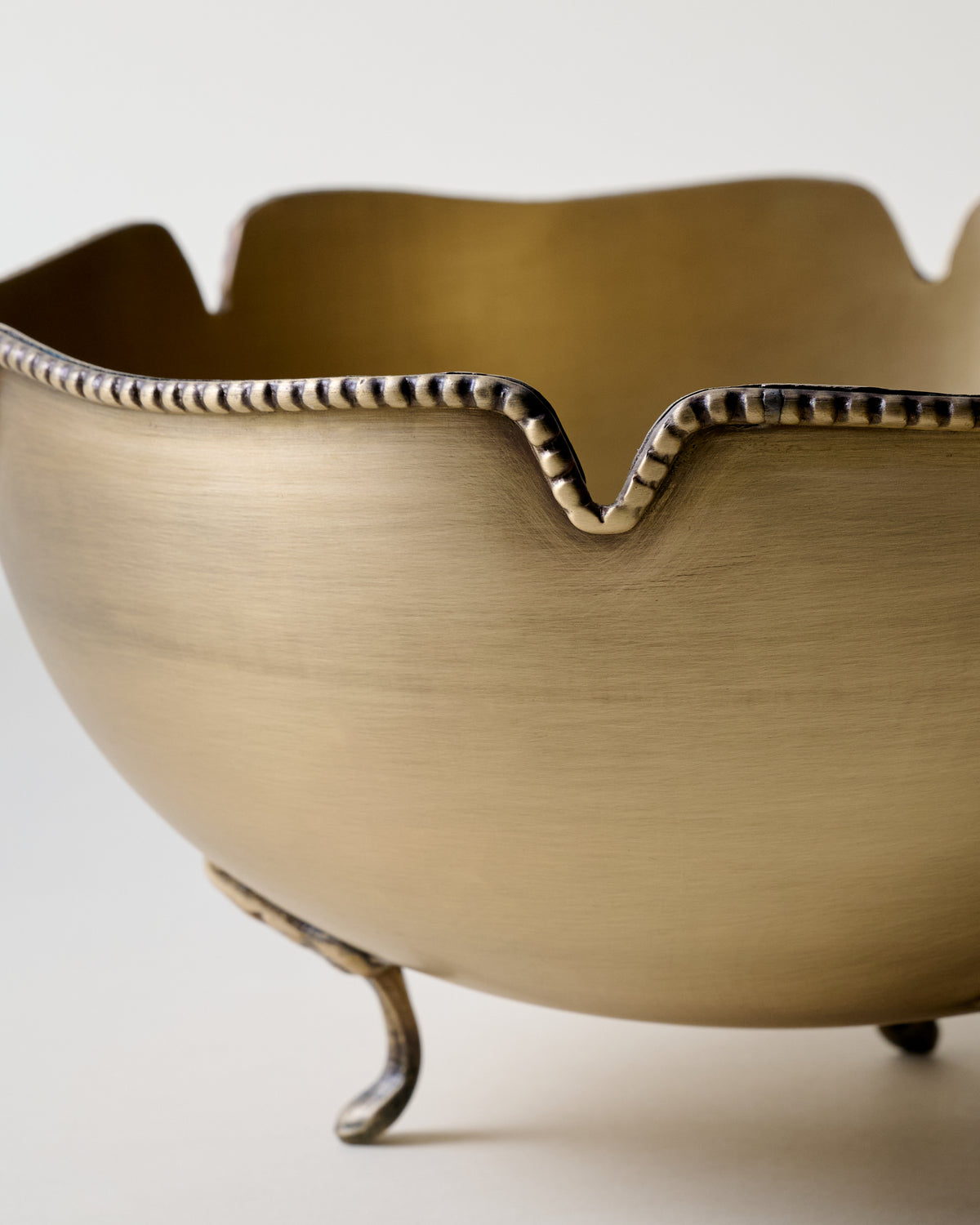 Antique Brass Footed Bowl