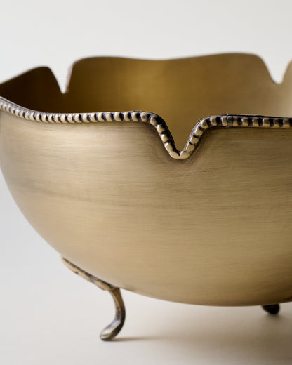Antique Brass Footed Bowl