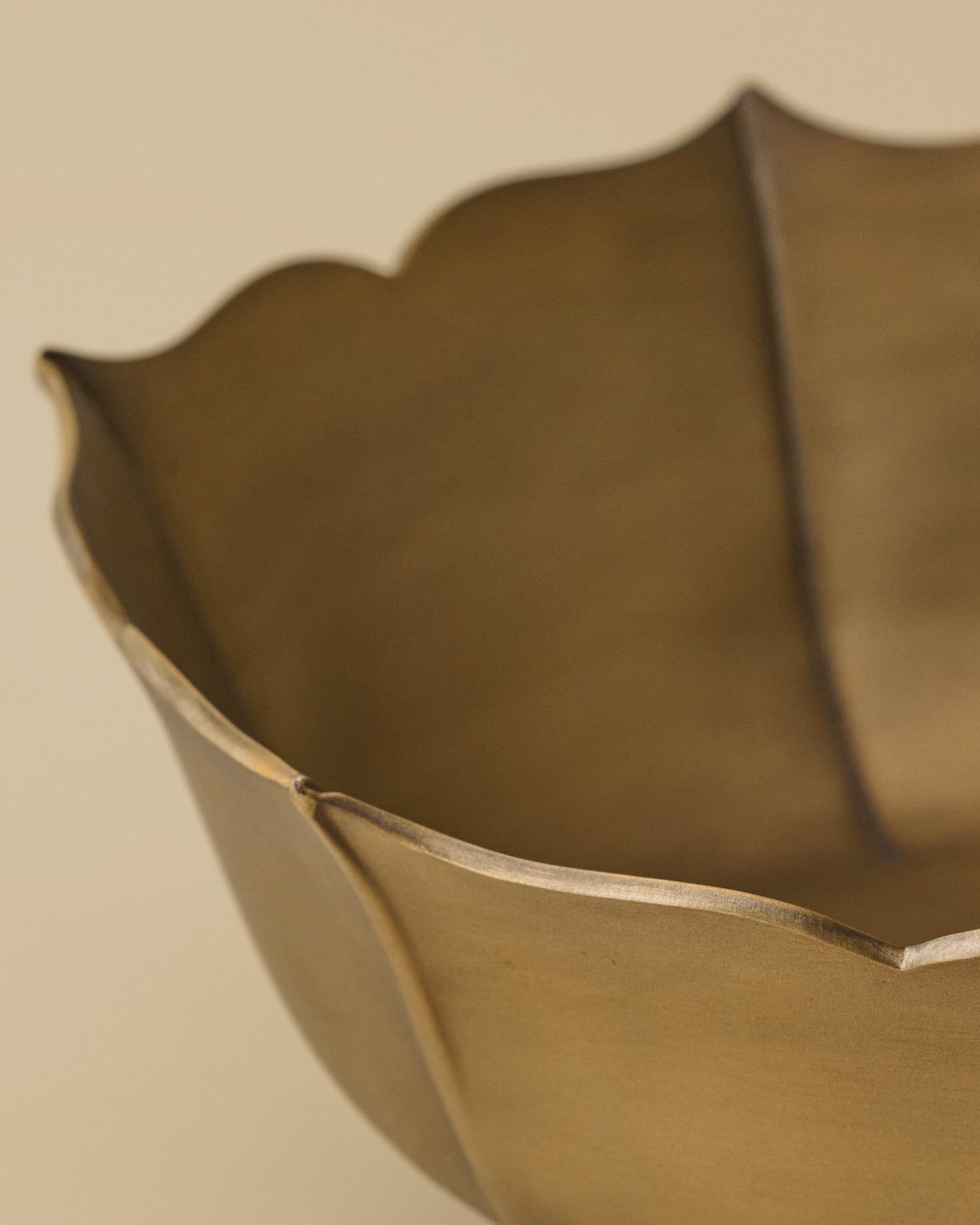 Ellie Antiqued Brass Decorative Bowl close up