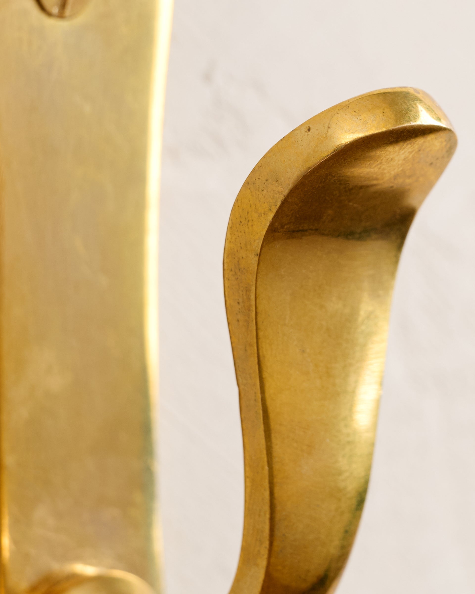 Lillian Solid Brass Wall Hook close up view