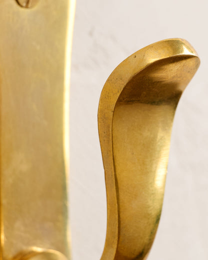 Lillian Solid Brass Wall Hook close up view