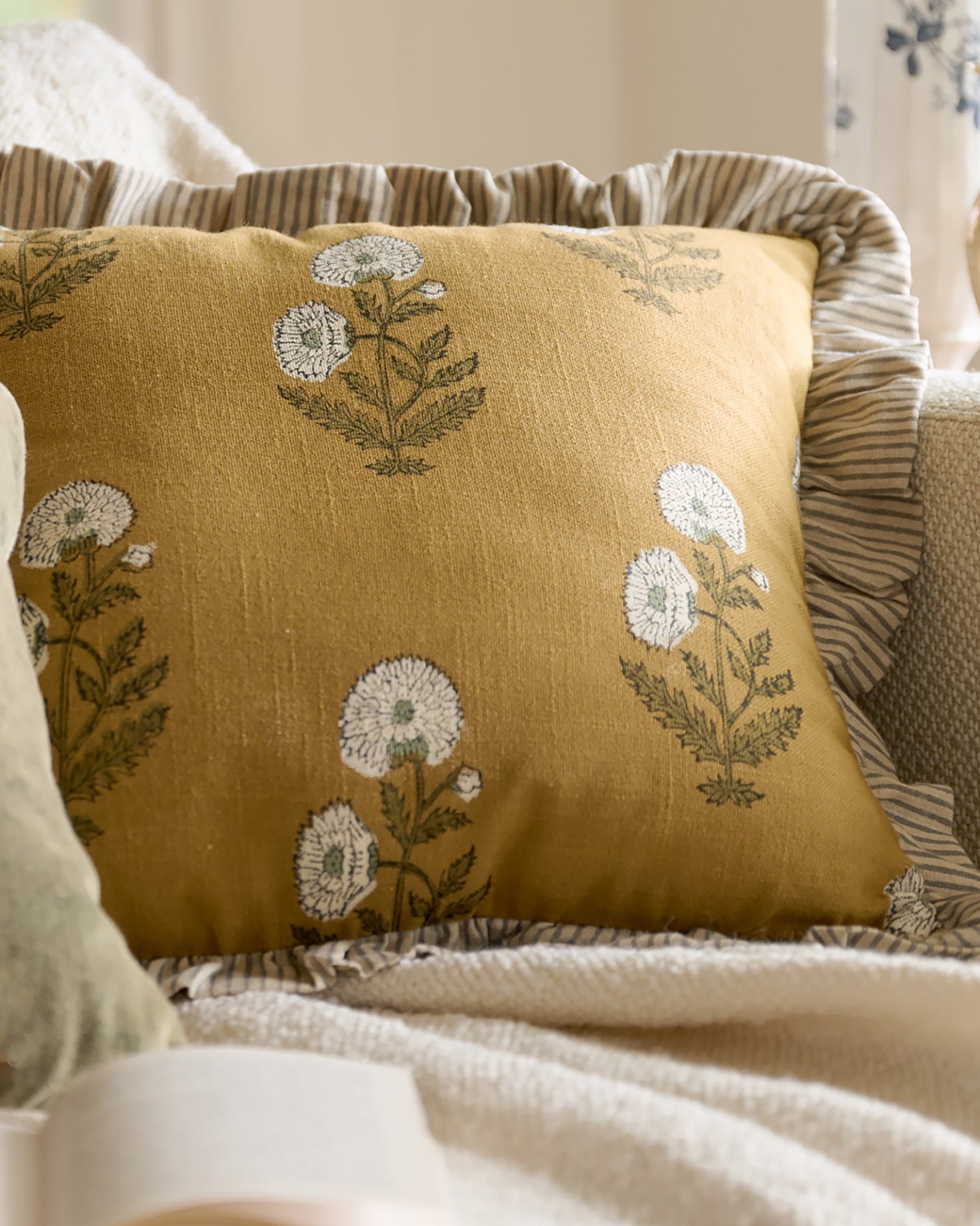 Bonnie Floral Block Printed Pillow