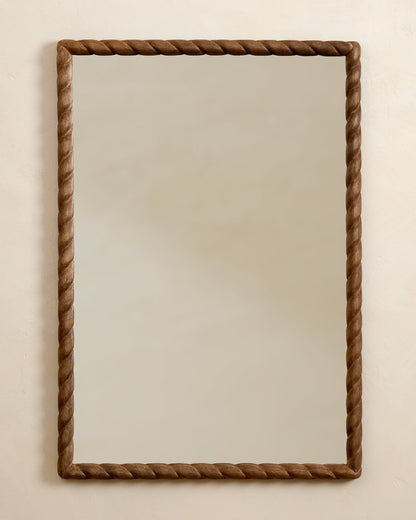 Turned Wood Vanity Mirror