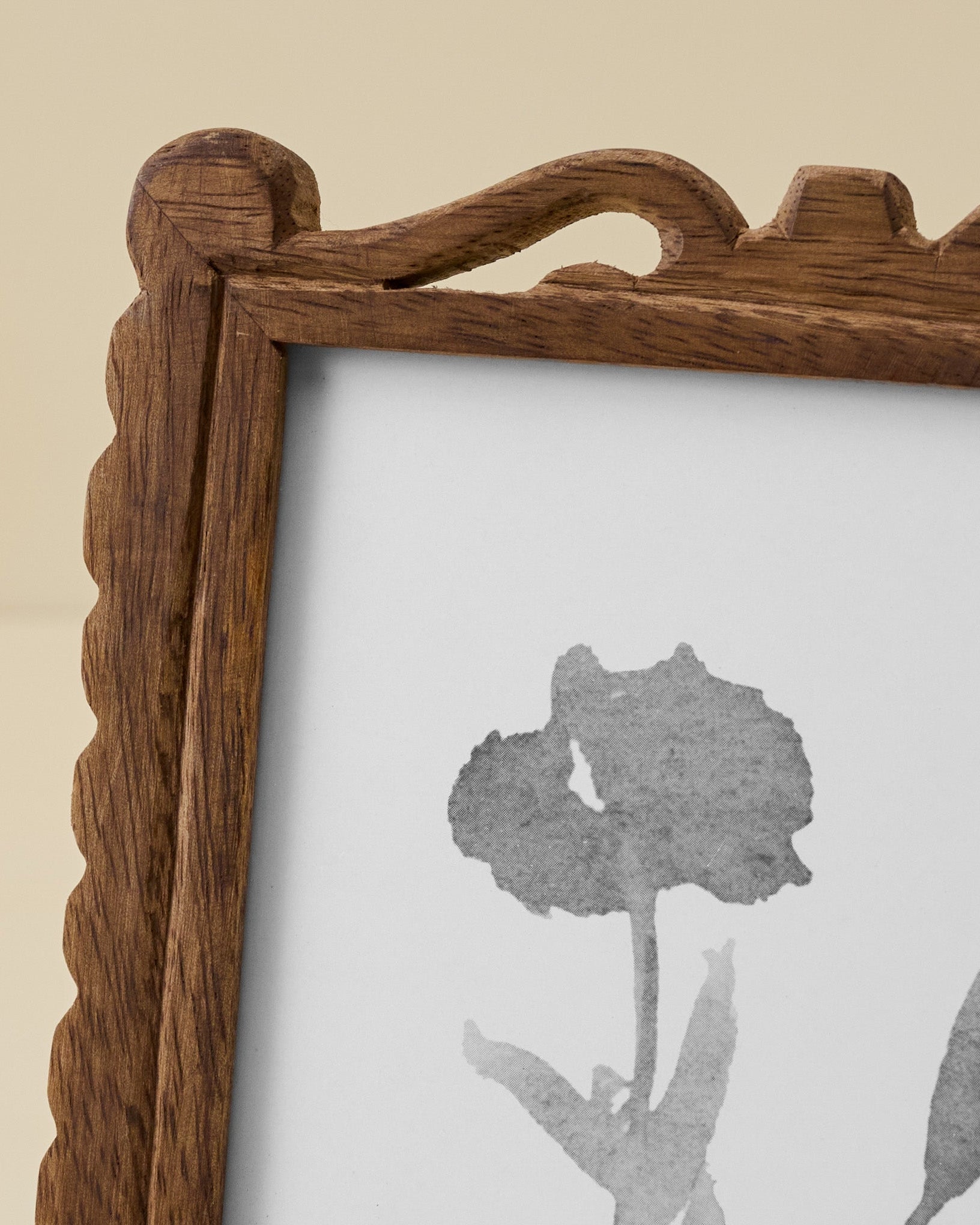Holloman Carved Wood Photo Frame close up view