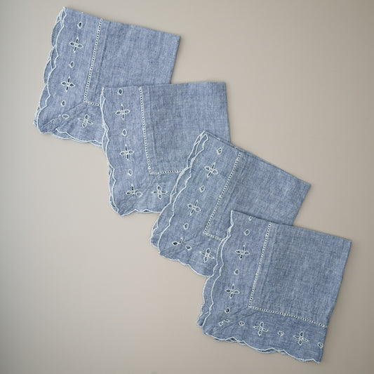 Chambray Eyelet Napkin Set of Four