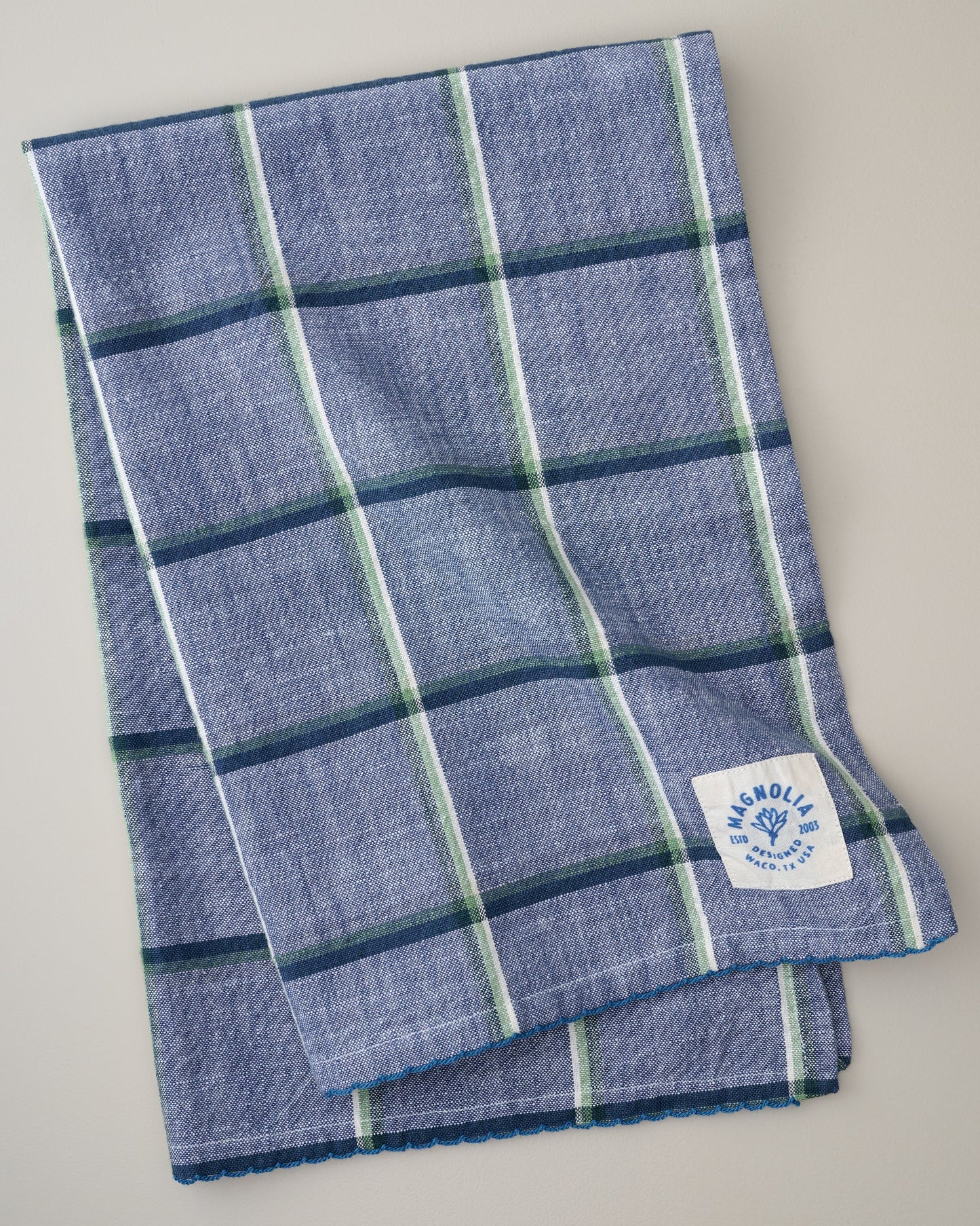 Chambray Window Pane Tea Towel