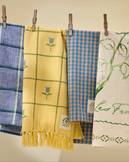 Poolside Check Tea Towel