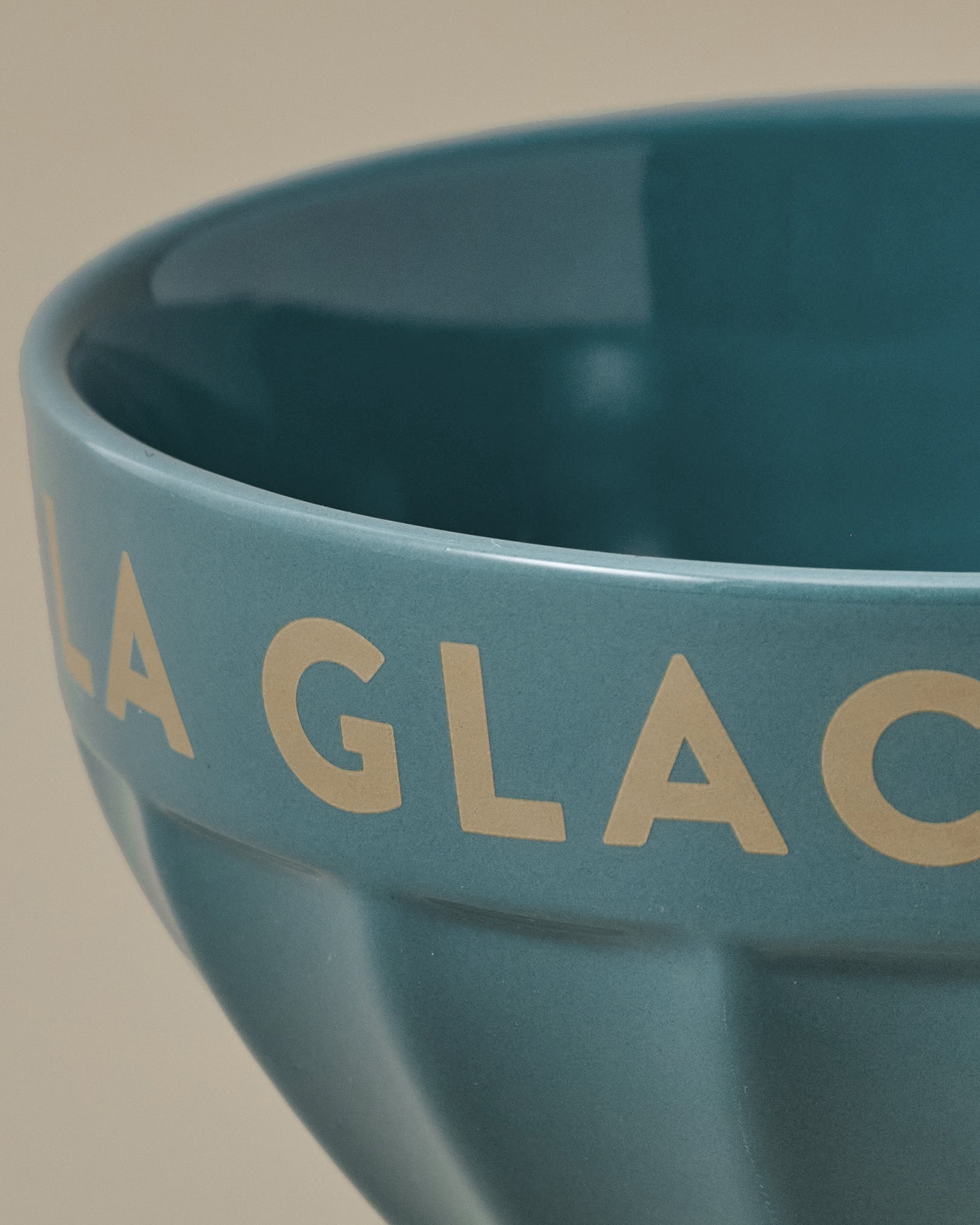 Ice Cream Bowl Blue close up