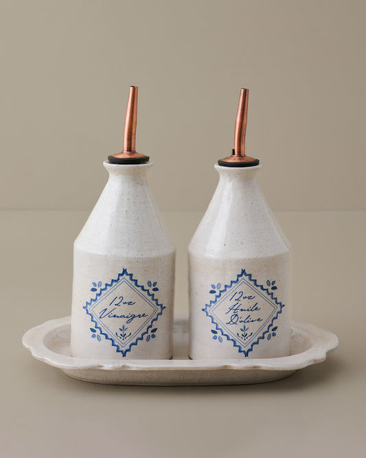 Juliet Ceramic Oil & Vinegar Pour Set