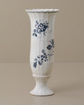 Heirloom Garden Navy Floral Footed Vase
