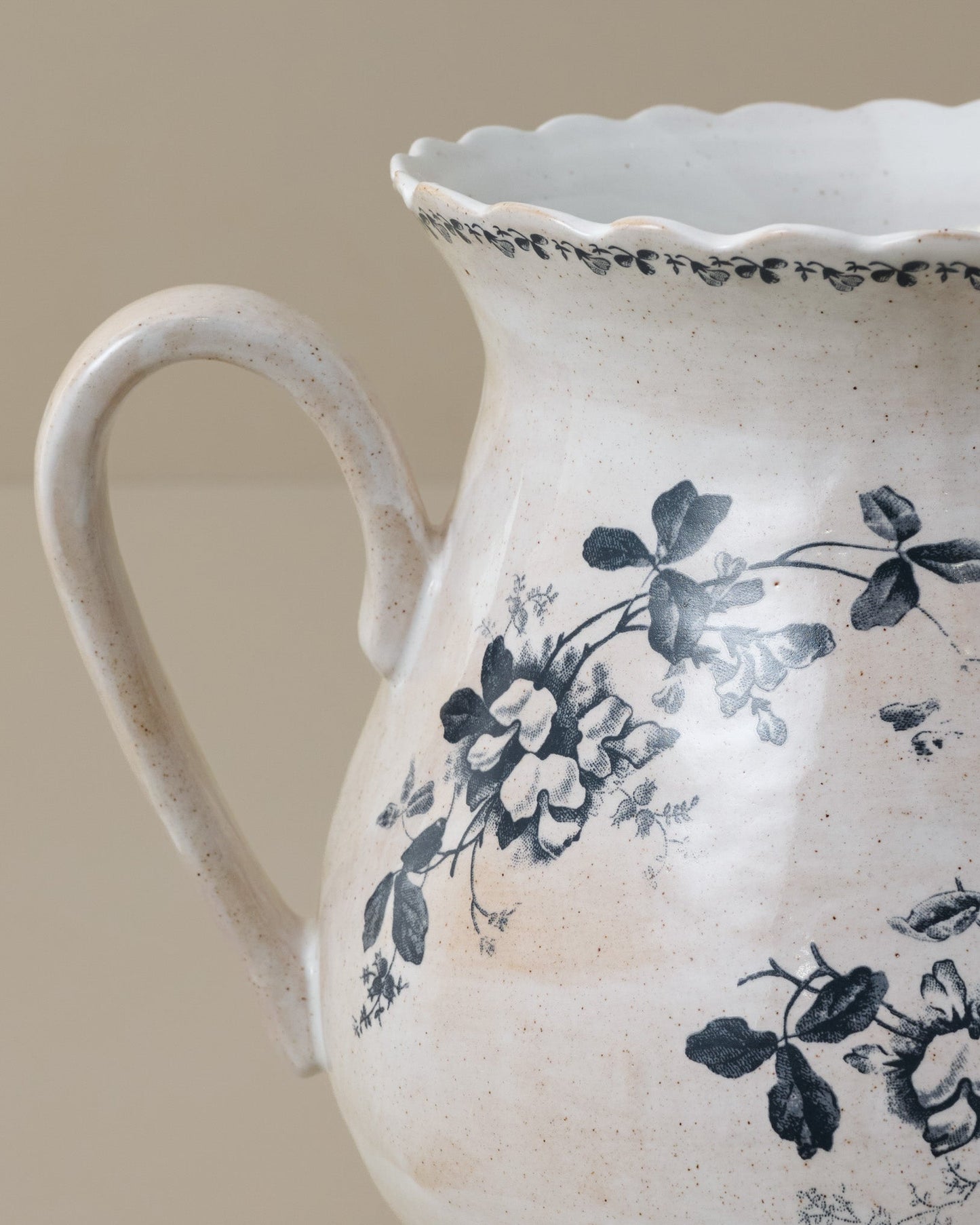 Sedona Sage Heirloom Garden Vase with Handles up close 