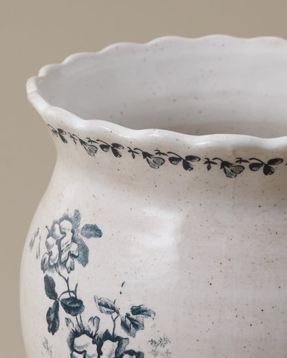 Heirloom Garden Navy Floral Vase