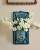 Laison Debossed Floral Ceramic Wall Pocket
