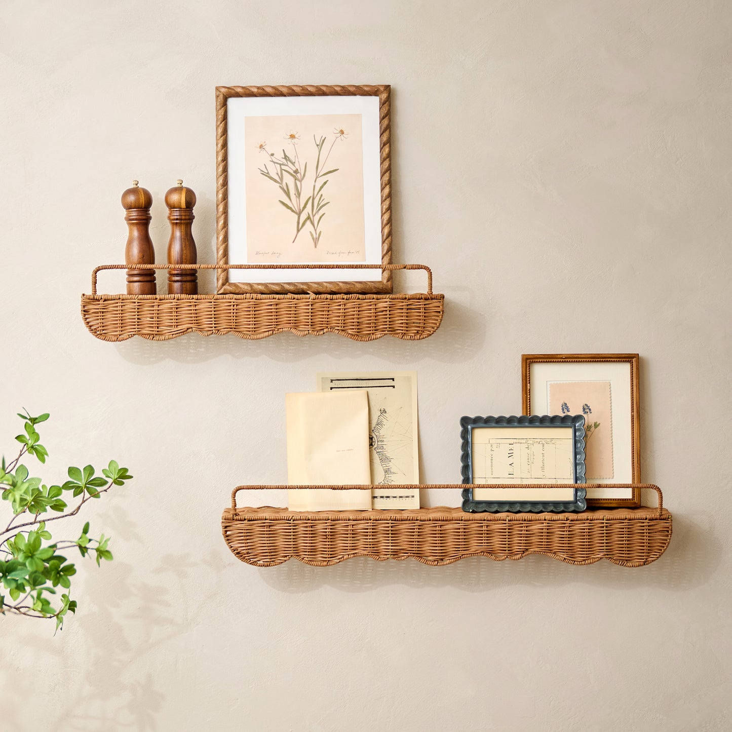 Robin Woven Rattan Picture Ledge