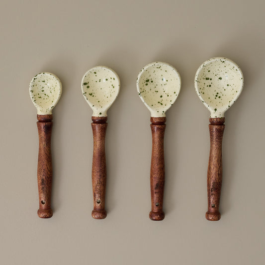 The Cottage Collection Green Speckle Measuring Spoons