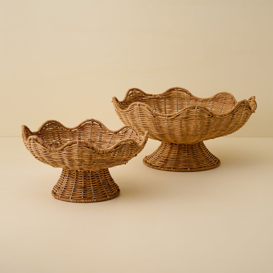 Rattan Scallop Bowl