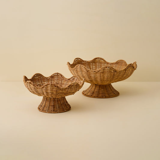 Rattan Scallop Bowl