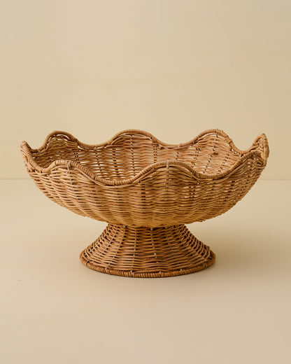 Rattan Scallop Bowl large