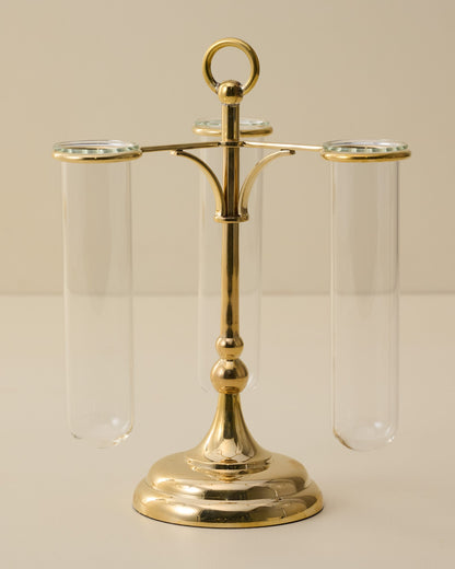 Solid Brass Antique Inspired Propagation Stand 