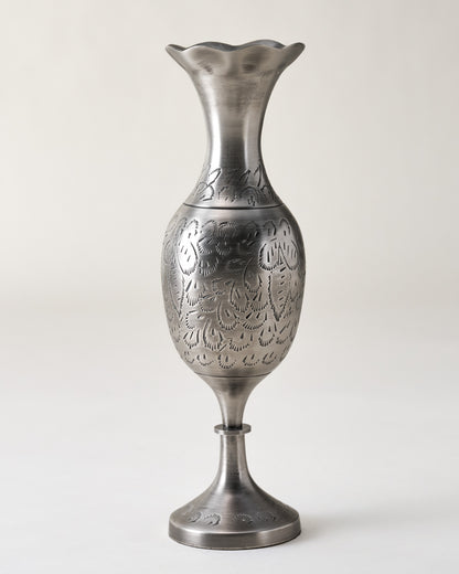 Gwendolyn Pewter Etched Bud Vase
