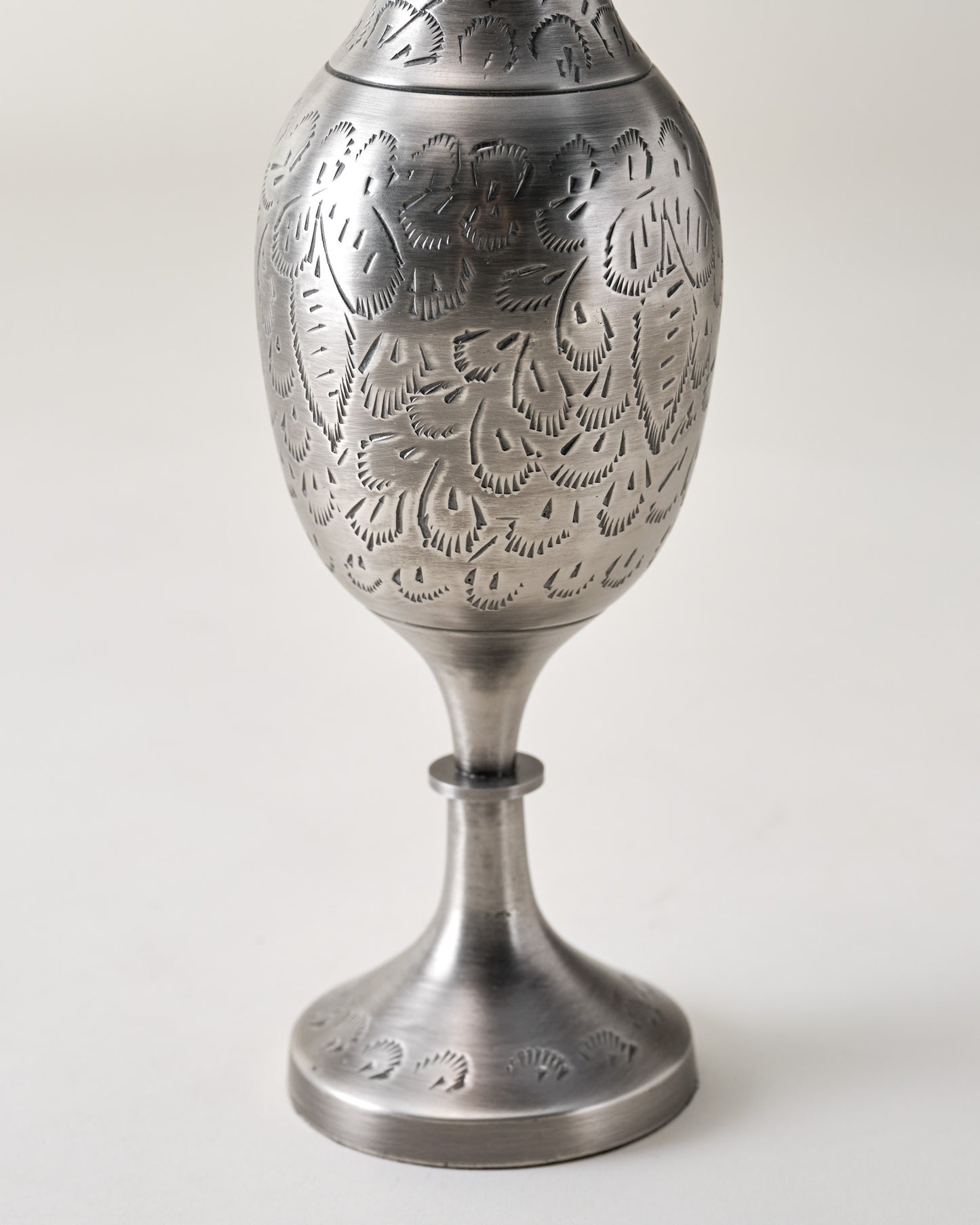 Gwendolyn Pewter Etched Bud Vase