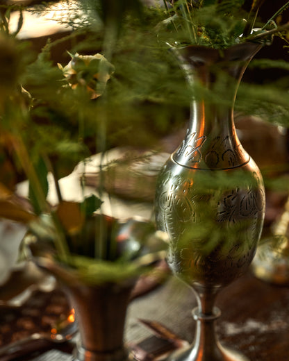 Gwendolyn Pewter Etched Bud Vase