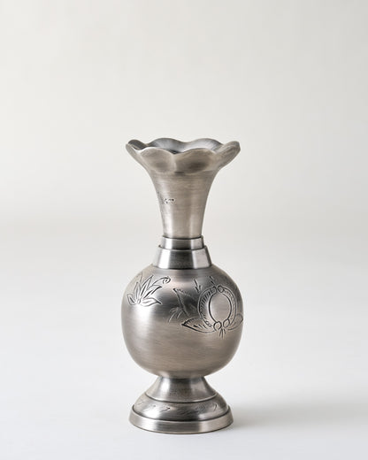 Gwendolyn Pewter Etched Bud Vase