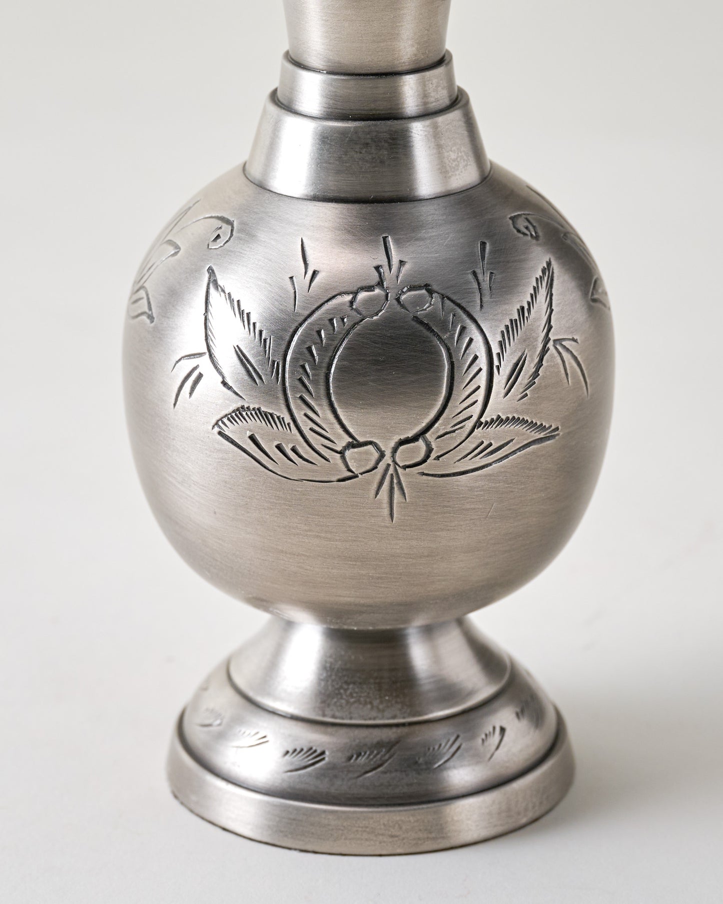 Gwendolyn Pewter Etched Bud Vase