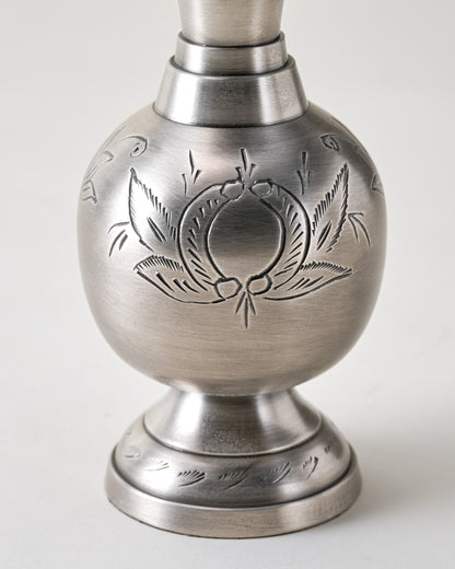 Gwendolyn Pewter Etched Bud Vase