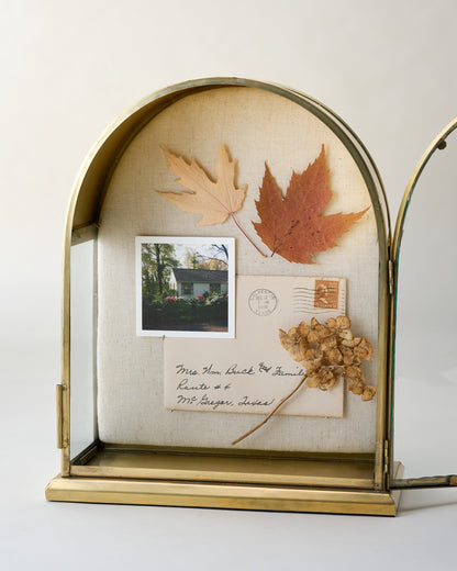 Antique Brass Tabletop Your Story Box