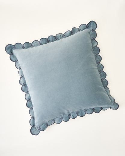 Velvet Scallop Edge Pillow