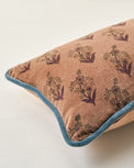 Aster Block Printed Velvet Lumbar Pillow