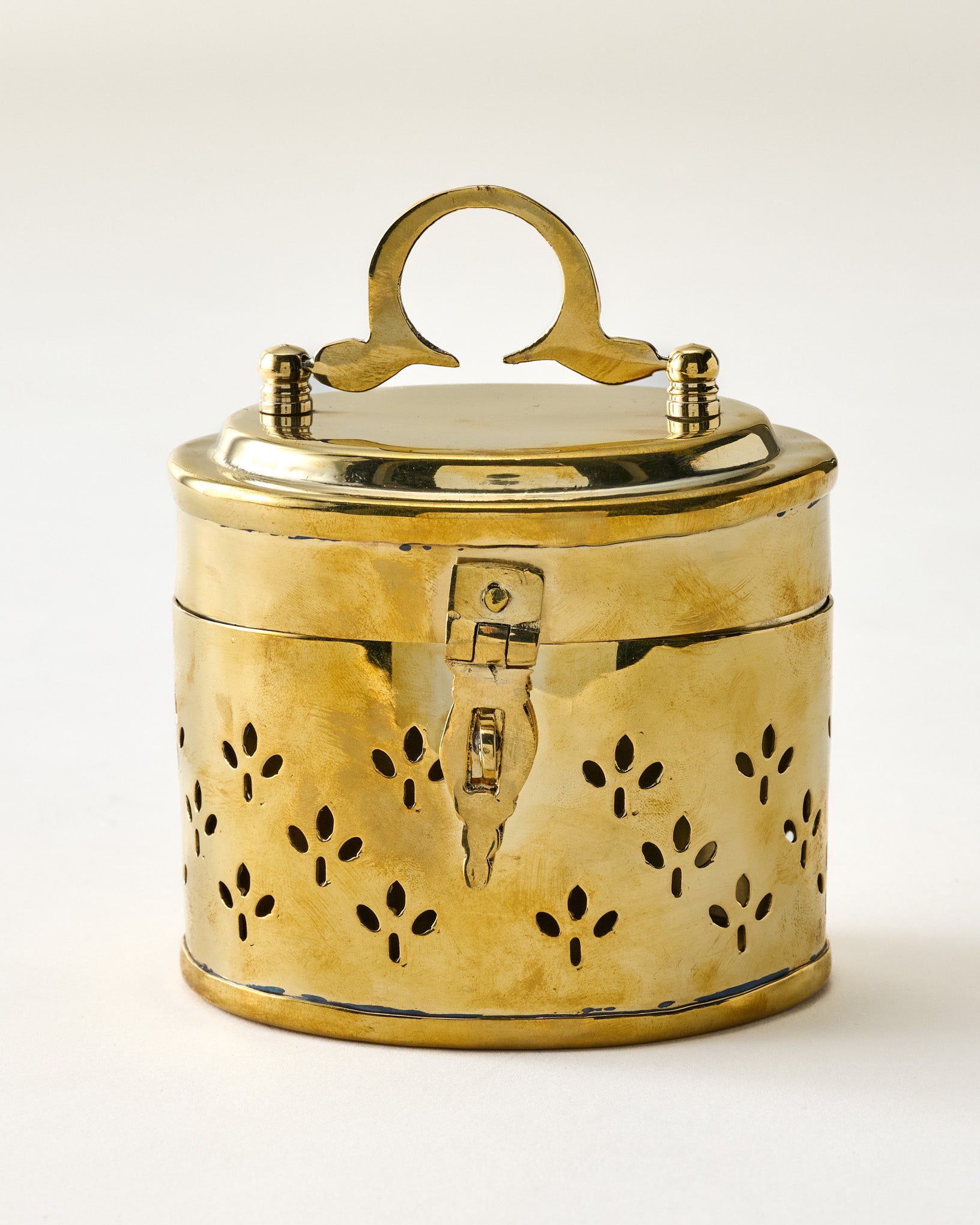 Vintage Inspired Solid Brass Trinket Box – Magnolia