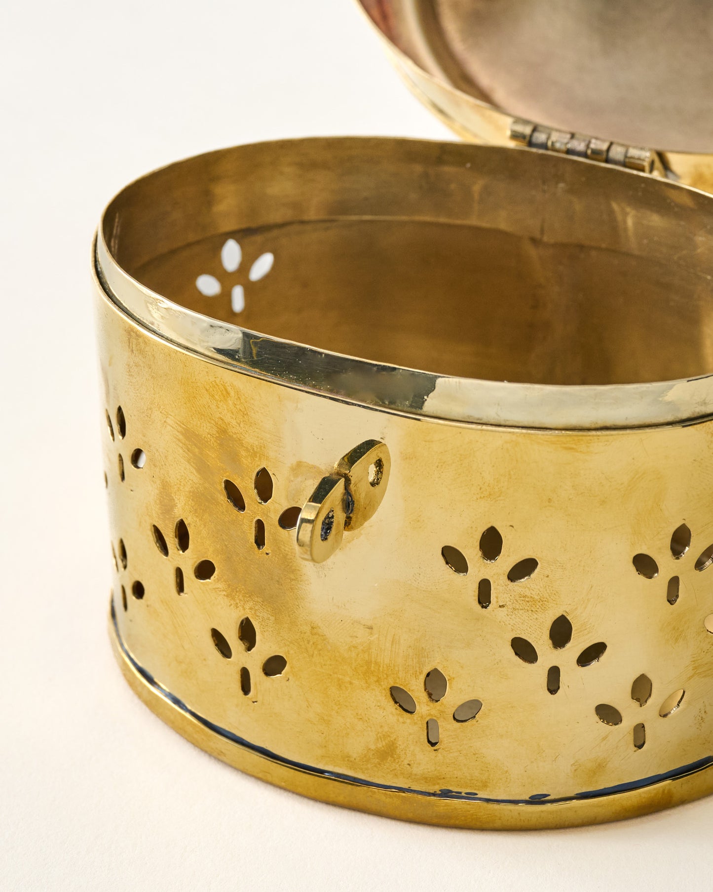 Vintage Inspired Brass Trinket Box