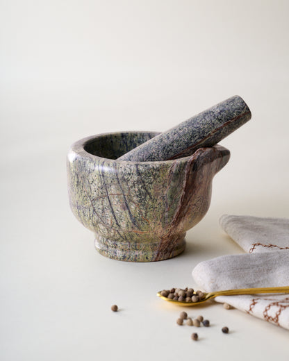 Forest Marble Mortar and Pestel