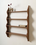 Tapered Scallop Wood Wall Shelf