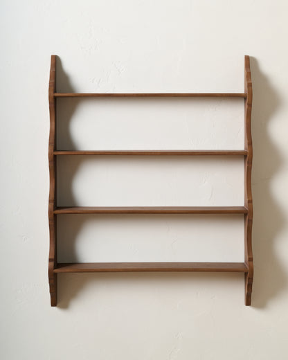 Tapered Scallop Wood Wall Shelf
