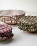 Set of 3 Bowl Covers on mixing bowls