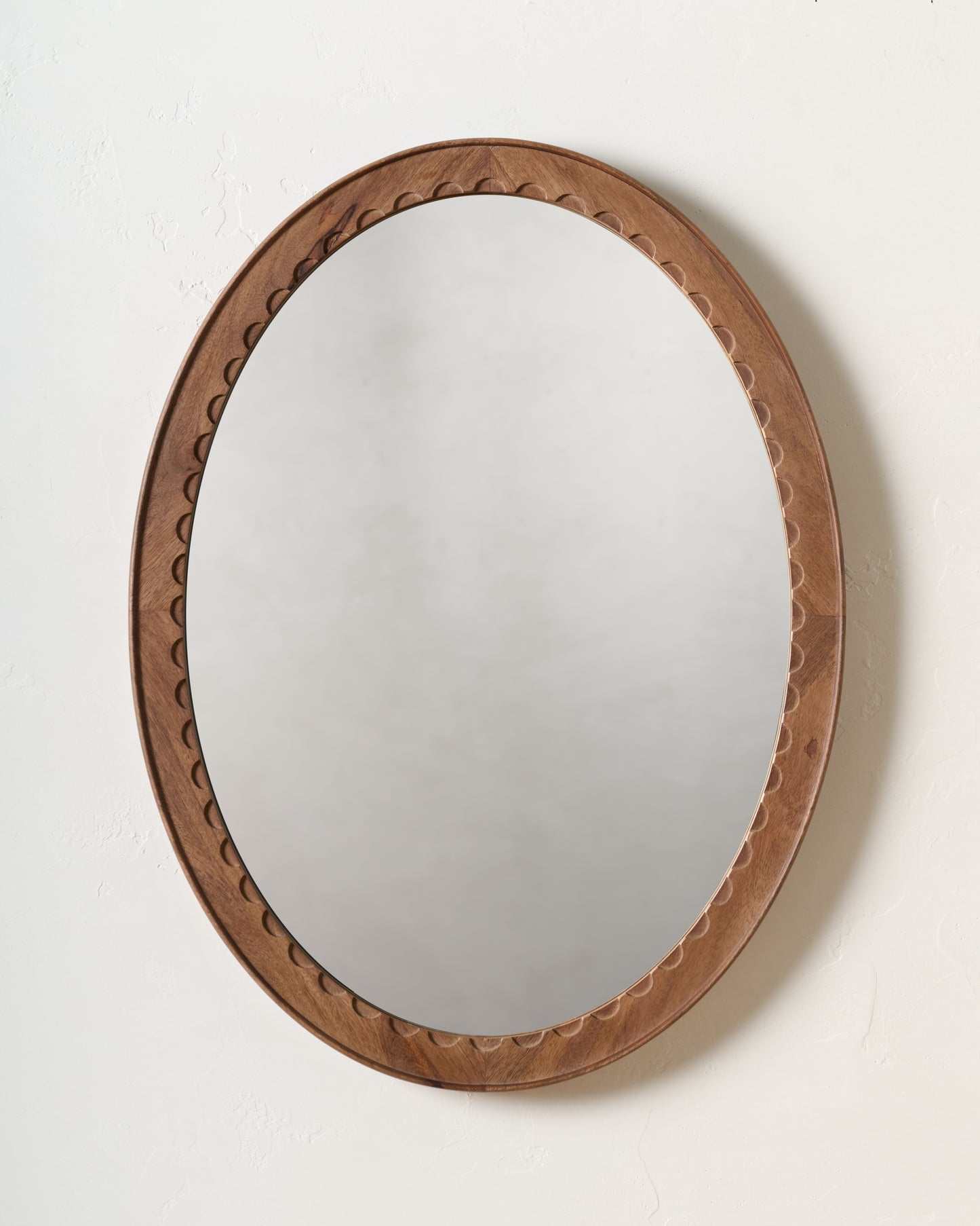 Annabeth Wood Scallop Mirror