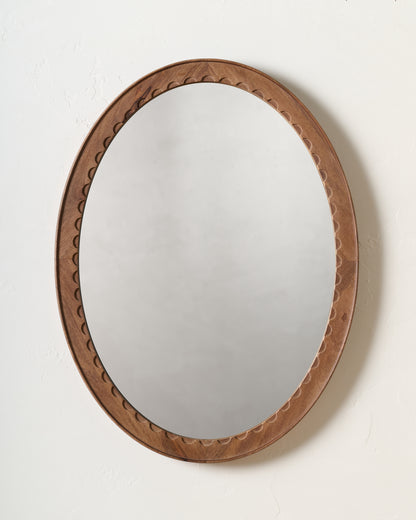Annabeth Wood Scallop Mirror