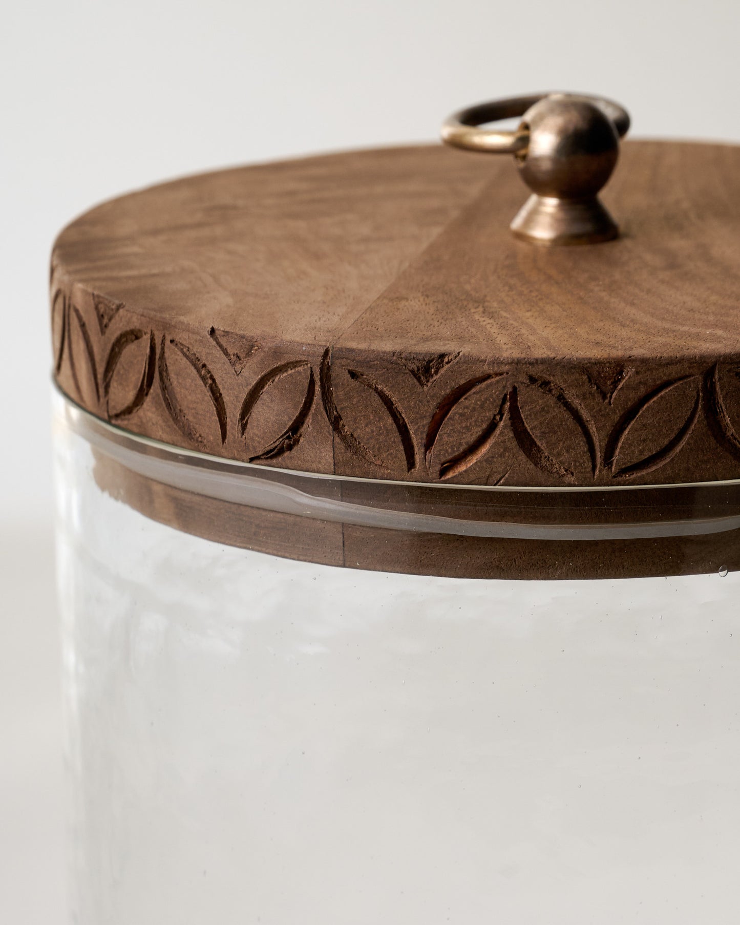 Beckett Carved Wood Canister