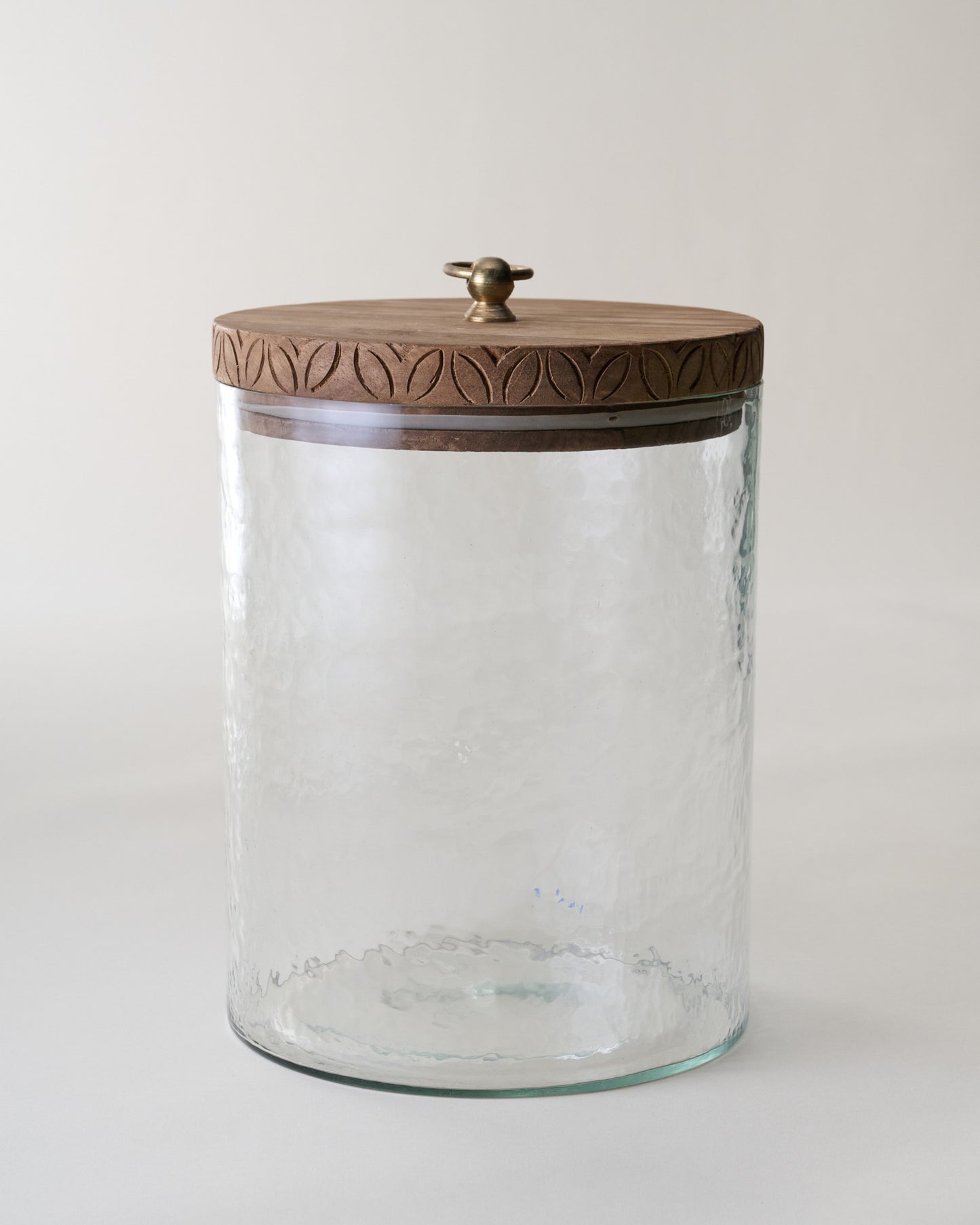 Beckett Carved Wood Canister