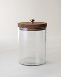 Beckett Carved Wood Canister
